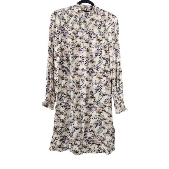 Rue De Femme Dresses & Skirts - Rue De Femme Ariana Cream Long Sleeve Dress SZ S High Neck Coquette